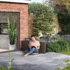 Keter Marvel Plus Outdoor Garden Storage Box 270L - Brown -Green Decor Hub Sales Store 12808515 1375055071386887