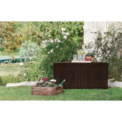 Keter Marvel Plus Outdoor Garden Storage Box 270L - Brown -Green Decor Hub Sales Store 12808515 7684900072042860