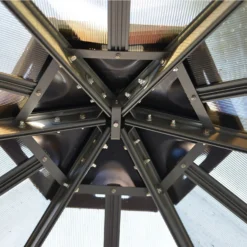 Palram - Canopia Monaco Hexagonal Garden Gazebo Grey -Green Decor Hub Sales Store 12810973 1244924173025941