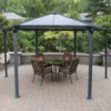 Palram - Canopia Monaco Hexagonal Garden Gazebo Grey -Green Decor Hub Sales Store 12810973 1864924172689461