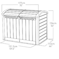 Keter Store It Out Ultra Outdoor Garden Storage Shed - Beige & Brown - 2000L 15 Keter Store It Out Ultra Outdoor Garden Storage Shed - Beige & Brown - 2000L -Green Decor Hub Sales Store 12815621 9184833203934891