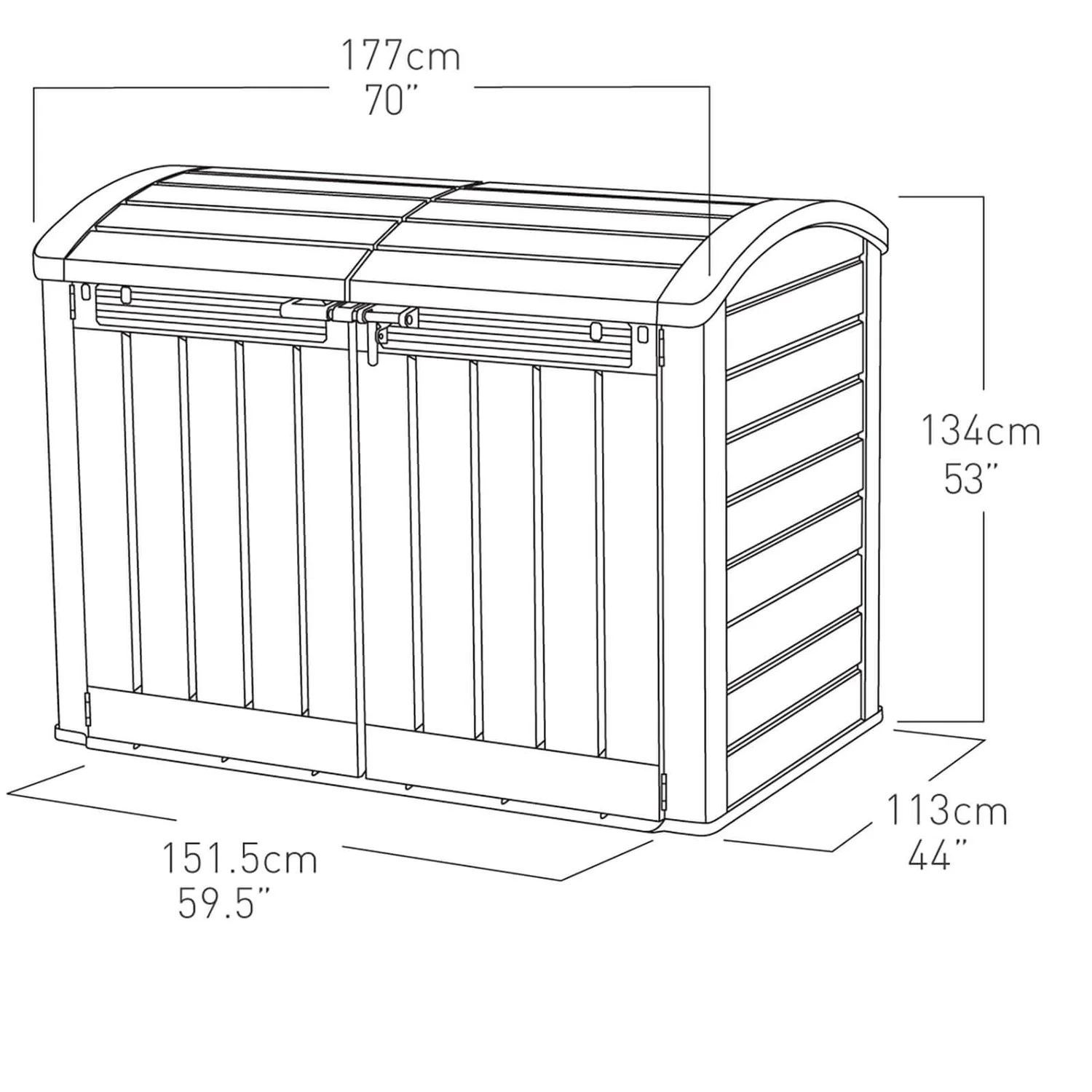 Keter Store It Out Ultra Outdoor Garden Storage Shed - Beige & Brown - 2000L 6 Keter Store It Out Ultra Outdoor Garden Storage Shed - Beige & Brown - 2000L - Image 4