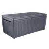 Keter Sumatra Rattan Effect Outdoor Garden Storage Box 511L - Anthracite