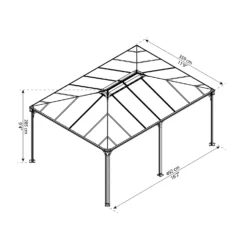 Palram - Canopia Martinique 5000 Garden Gazebo Grey Bronze -Green Decor Hub Sales Store 12821926 9144924165003794