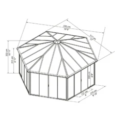 Palram - Canopia Garda Garden Conservatory Grey Bronze -Green Decor Hub Sales Store 12821929 6454833172872189
