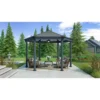 Palram - Canopia Roma Hexagonal Garden Gazebo Grey -Green Decor Hub Sales Store 12821930 5254831431974796