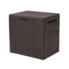 Keter City Outdoor Garden Storage Box 113L - Brown -Green Decor Hub Sales Store 12822290 1324900073724420