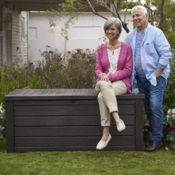 Keter Westwood Outdoor Garden Storage Box 570L - Brown 11 Keter Westwood Outdoor Garden Storage Box 570L - Brown -Green Decor Hub Sales Store 12828828 1424858568511597