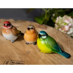 None Resin Blue Tit, Chaffinch & Robin Birds -Green Decor Hub Sales Store 12832873 1235025282491475