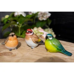 None Resin Blue Tit, Chaffinch & Robin Birds -Green Decor Hub Sales Store 12832873 7575025282540384