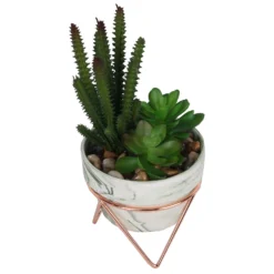Artificial Succulent In Rose Gold Stand -Green Decor Hub Sales Store 12879282 2904858348138452