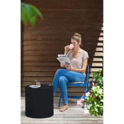 Keter Cool Stool Outdoor Ice Cooler Table 39L - Graphite -Green Decor Hub Sales Store 12884590 3184843404571233