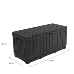 Keter Kentwood Outdoor Garden Storage Box 350L - Graphite -Green Decor Hub Sales Store 12885762 1494899008656236