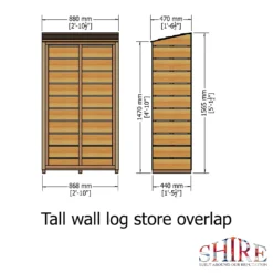 Shire Tall Wall Log Store - 3x1.5ft 15 Shire Tall Wall Log Store - 3x1.5ft -Green Decor Hub Sales Store 12887202 2044851593436426