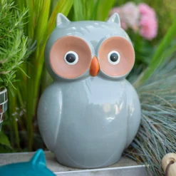 Ceramic Owl Garden Ornament - 25cm -Green Decor Hub Sales Store 12890924 1154941774098448