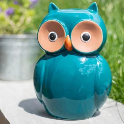 Ceramic Owl Garden Ornament - 25cm -Green Decor Hub Sales Store 12890924 1204941773960589