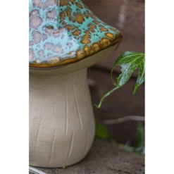 Ceramic Mushroom Garden Ornament - Medium -Green Decor Hub Sales Store 12890925 6024843660824066