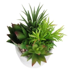 Mixed Succulent In Grey Pot -Green Decor Hub Sales Store 12909503 2024869235594281