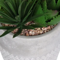 Mixed Succulent In Grey Pot -Green Decor Hub Sales Store 12909503 3414869235683525
