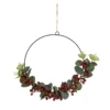 Hanging Wreath With Foliage And Berries -Green Decor Hub Sales Store 13027986 1804893782772696