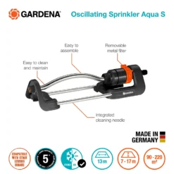 GARDENA Oscillating Sprinkler Aqua S -Green Decor Hub Sales Store 13043399 1354907564242398