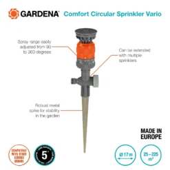 Gardena Comfort Circular Sprinkler Vario Spike -Green Decor Hub Sales Store 13043404 1015060198431329