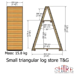 Shire Small Triangular Log Store Tongue And Groove 13 Shire Small Triangular Log Store Tongue And Groove -Green Decor Hub Sales Store 13082825 2104862456565036