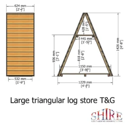 Shire Large Triangular Log Store Tongue And Groove 11 Shire Large Triangular Log Store Tongue And Groove -Green Decor Hub Sales Store 13082827 1554862456500944