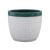 House Beautiful 2 Tone Teal Rim Egg Pot - 20cm -Green Decor Hub Sales Store 13188801 2084933184083212