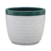 House Beautiful 2 Tone Teal Rim Egg Pot - 25cm 2 House Beautiful 2 Tone Teal Rim Egg Pot - 25cm -Green Decor Hub Sales Store 13188804 1634933184082255