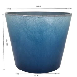 Glazed Finish Blue Planter - 30cm -Green Decor Hub Sales Store 13190803 1774926228735834