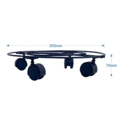 Black Plant Pot Caddy - 35cm 10 Black Plant Pot Caddy - 35cm -Green Decor Hub Sales Store 13193961 1534902150200859