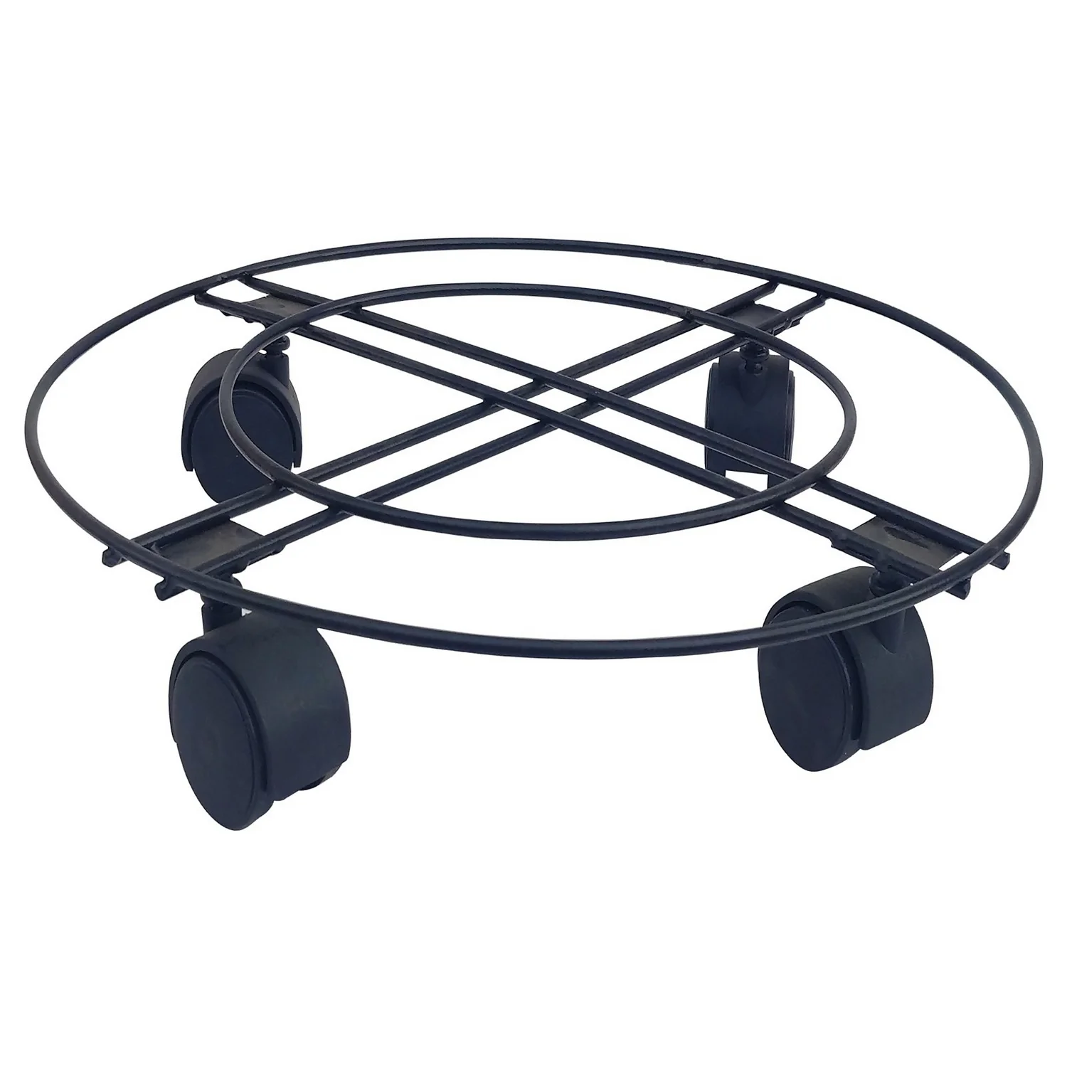 Black Plant Pot Caddy - 35cm 5 Black Plant Pot Caddy - 35cm - Image 3