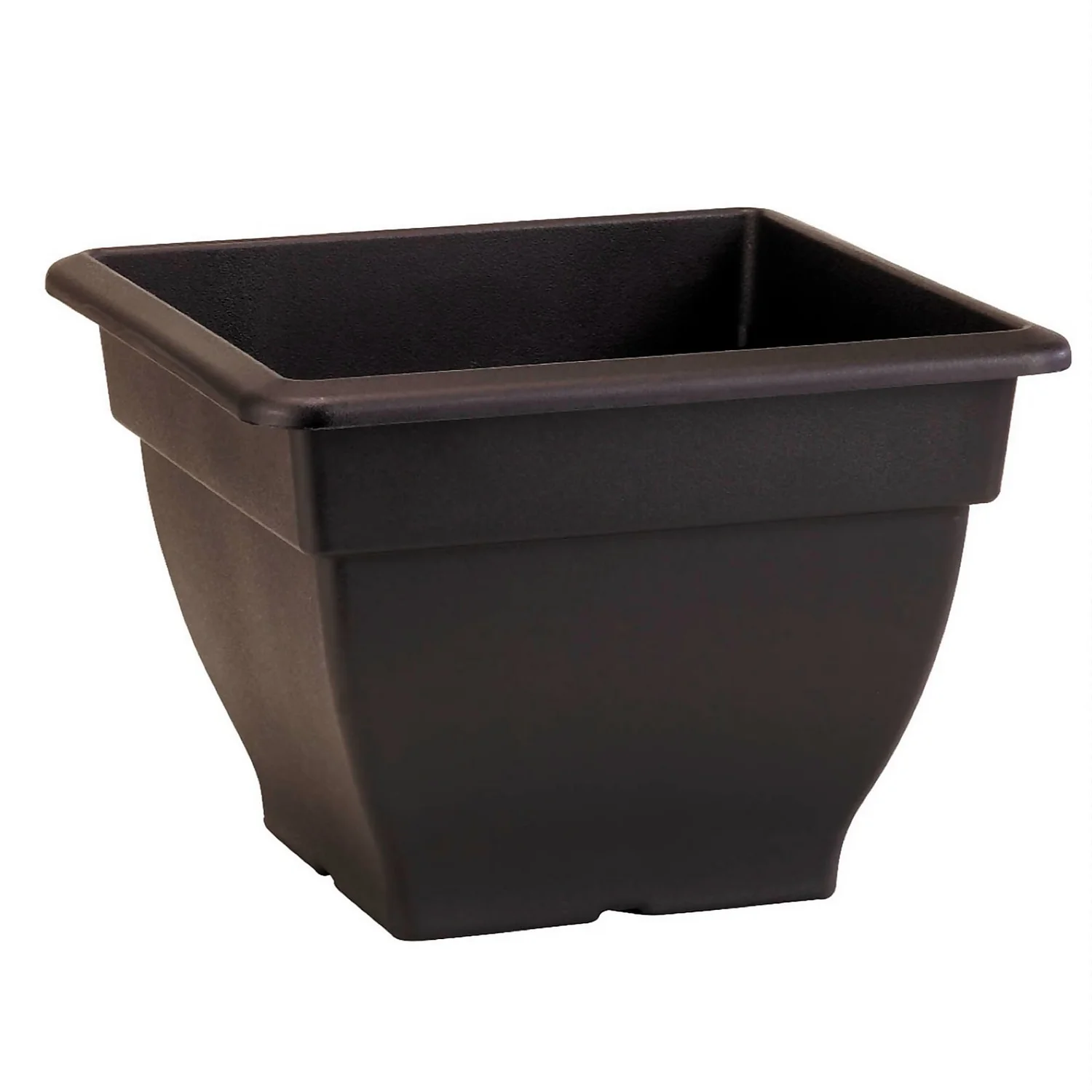 Square Bell Garden Pot Black 46cm 3 Square Bell Garden Pot Black 46cm