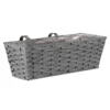 19in Faux Rattan Planter - Slate -Green Decor Hub Sales Store 13280784 2974933436817456