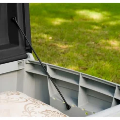 Keter Ace Outdoor Garden Storage Box 124 X 55 X 62.5 Cm - Grey And Black -Green Decor Hub Sales Store 13432924 1234947994705587