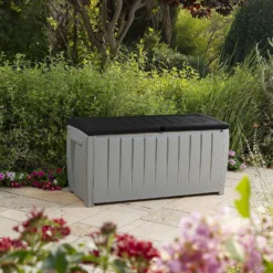 Keter Ace Outdoor Garden Storage Box 124 X 55 X 62.5 Cm - Grey And Black -Green Decor Hub Sales Store 13432924 5964947994547391