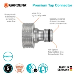 GARDENA Premium Tap Hose Pipe Connector -Green Decor Hub Sales Store 13489626 6254924640271732