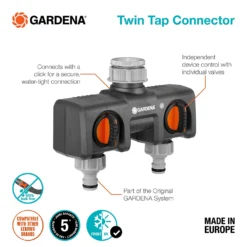 GARDENA Twin-Tap Hose Pipe Connector 11 GARDENA Twin-Tap Hose Pipe Connector -Green Decor Hub Sales Store 13489627 8324920780905436