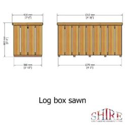 Shire Sawn Timber Garden Storage Log Box 4x2 -Green Decor Hub Sales Store 13505350 1334931992798254
