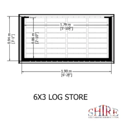 Shire Heavy Duty Log Storage 6x3ft -Green Decor Hub Sales Store 13508667 4634931996859546