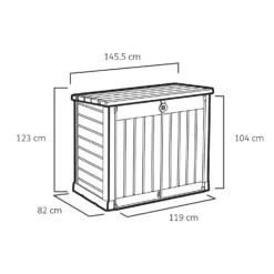 Keter Store It Out Ace Outdoor Garden Storage Shed 1200L - Grey / Graphite -Green Decor Hub Sales Store 13531577 1964925770704849