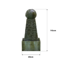 Stylish Fountain Obelisk Falls Water Feature With LEDs -Green Decor Hub Sales Store 13846044 2054962028001373