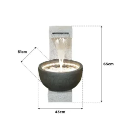 Stylish Fountain Solitary Pour Water Feature With LEDs 9 Stylish Fountain Solitary Pour Water Feature With LEDs -Green Decor Hub Sales Store 13846046 1294978880968719