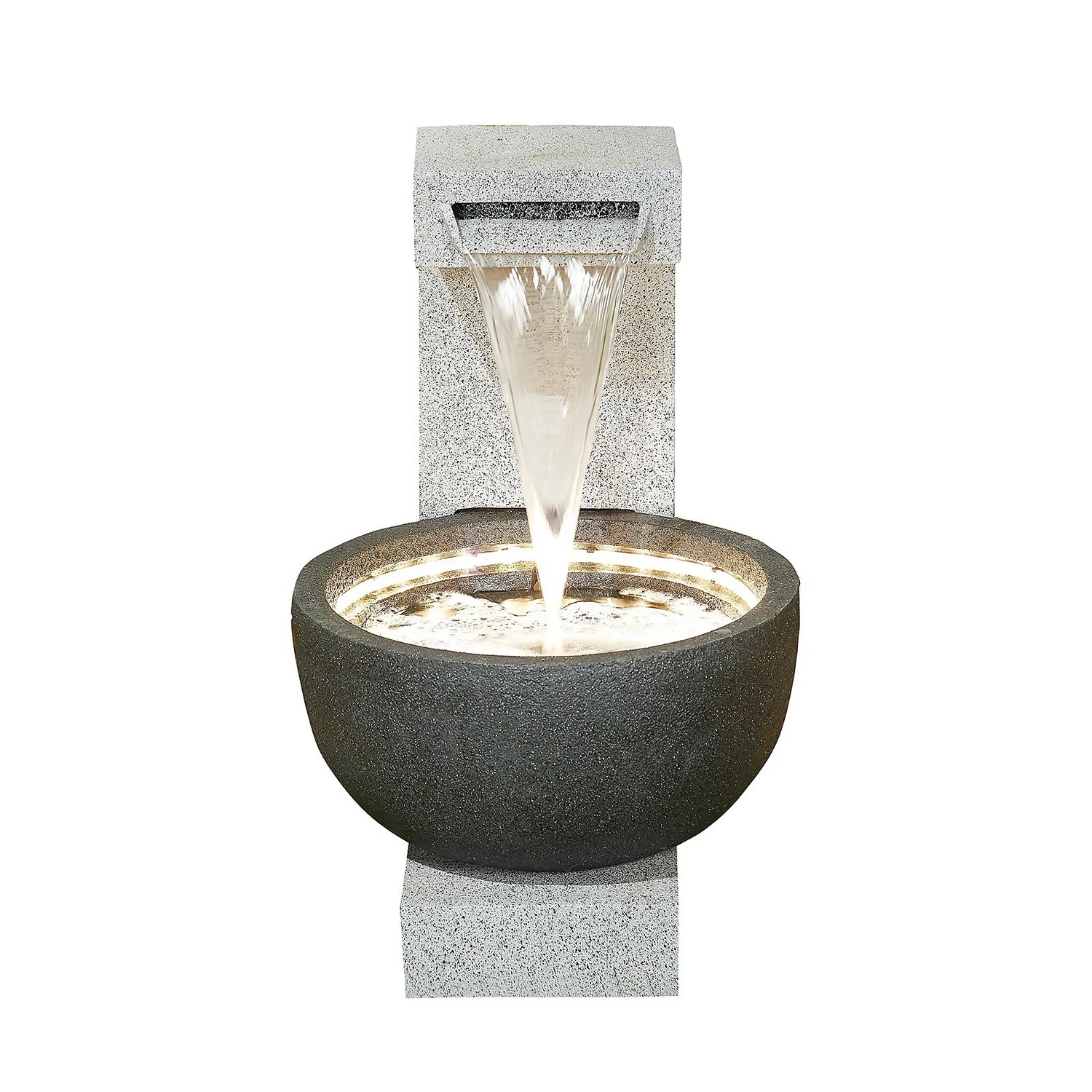 Stylish Fountain Solitary Pour Water Feature With LEDs 3 Stylish Fountain Solitary Pour Water Feature With LEDs