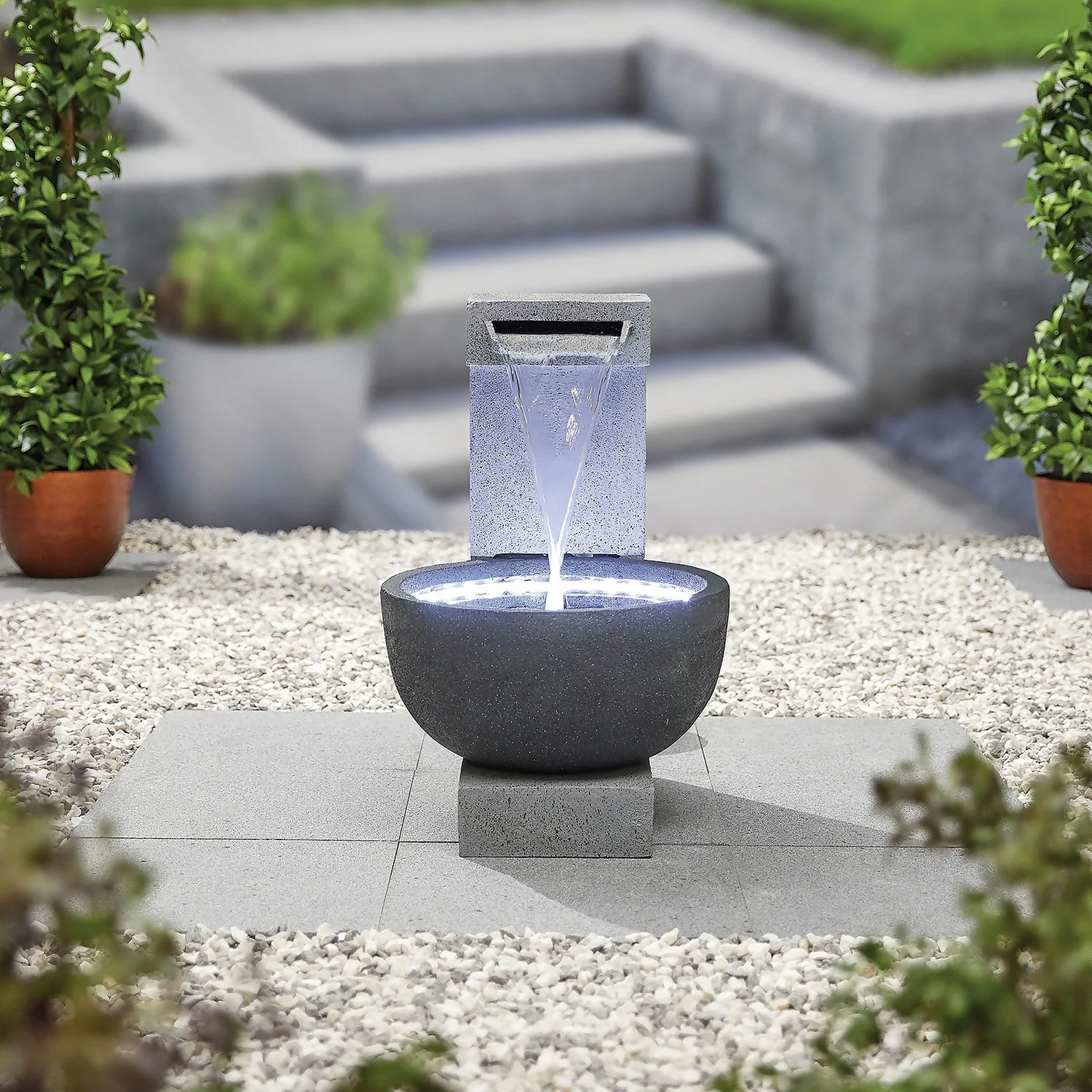 Stylish Fountain Solitary Pour Water Feature With LEDs 5 Stylish Fountain Solitary Pour Water Feature With LEDs - Image 3