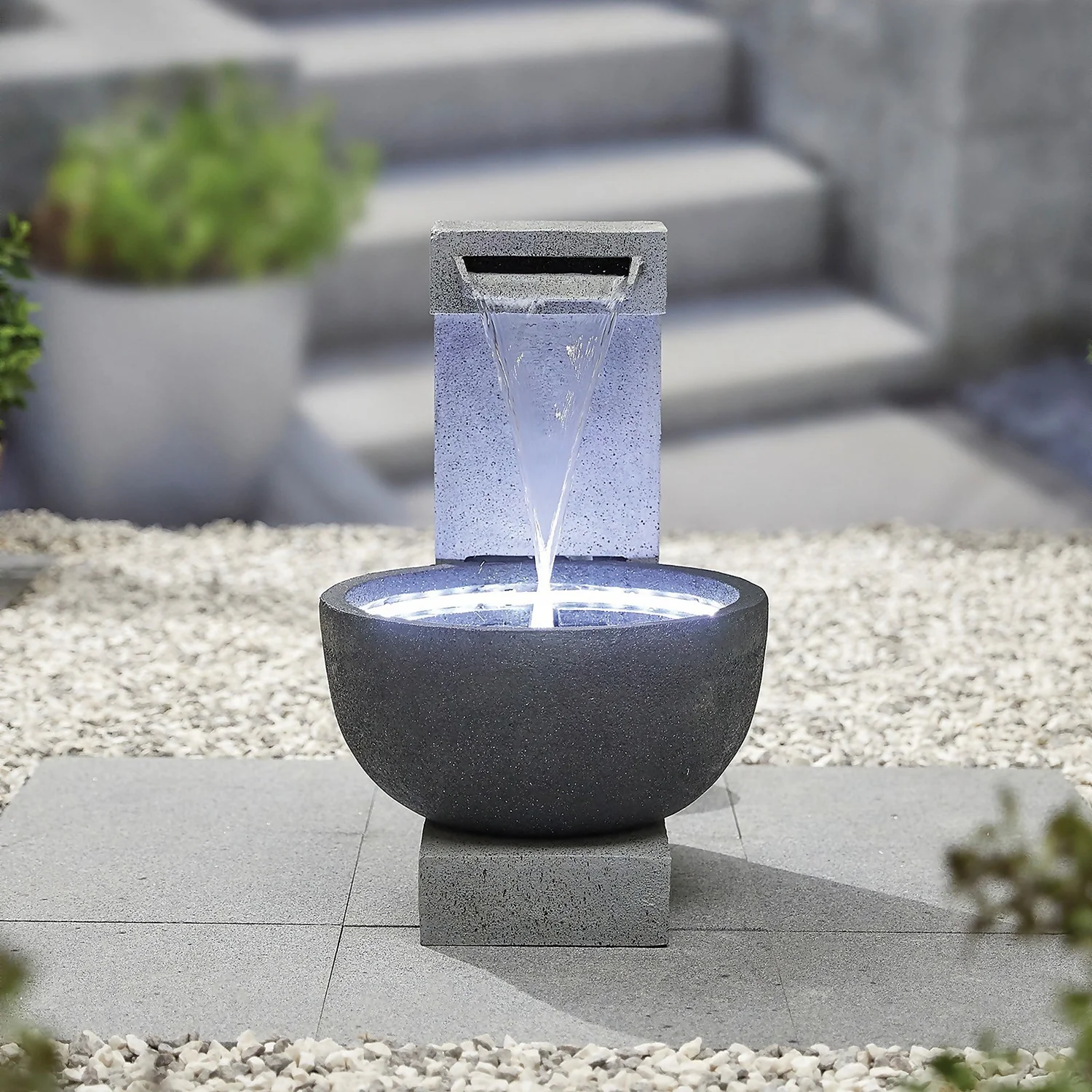 Stylish Fountain Solitary Pour Water Feature With LEDs 4 Stylish Fountain Solitary Pour Water Feature With LEDs - Image 2