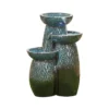 Stylish Fountain Glazed Trio Water Feature With LEDs 2 Stylish Fountain Glazed Trio Water Feature With LEDs -Green Decor Hub Sales Store 13846047 1704962028280145