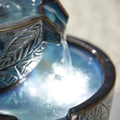 Stylish Fountain Fossil Leaf Water Feature With LEDs -Green Decor Hub Sales Store 13846049 9274962028283796