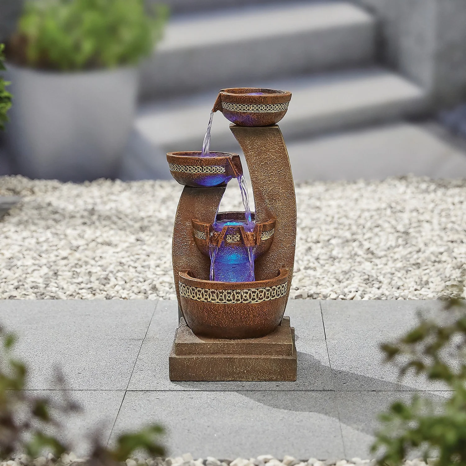 Stylish Fountain Azure Columns Water Feature With LEDs 4 Stylish Fountain Azure Columns Water Feature With LEDs - Image 2